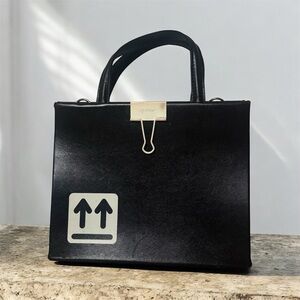 Off-White Binder Clip Leather Crossbody Bag